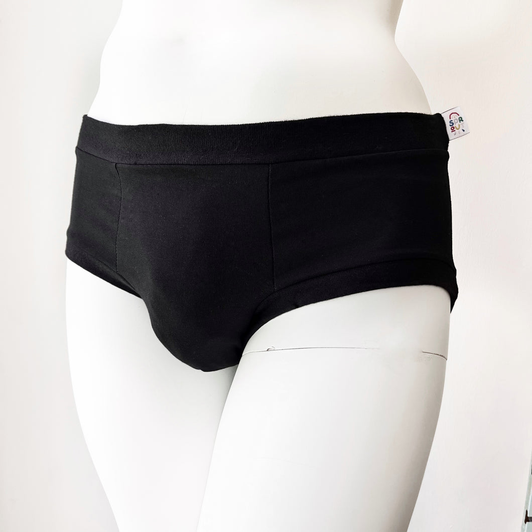 Black Pouch Fronted Briefs | Men’s Pants | Organic Cotton Underwear