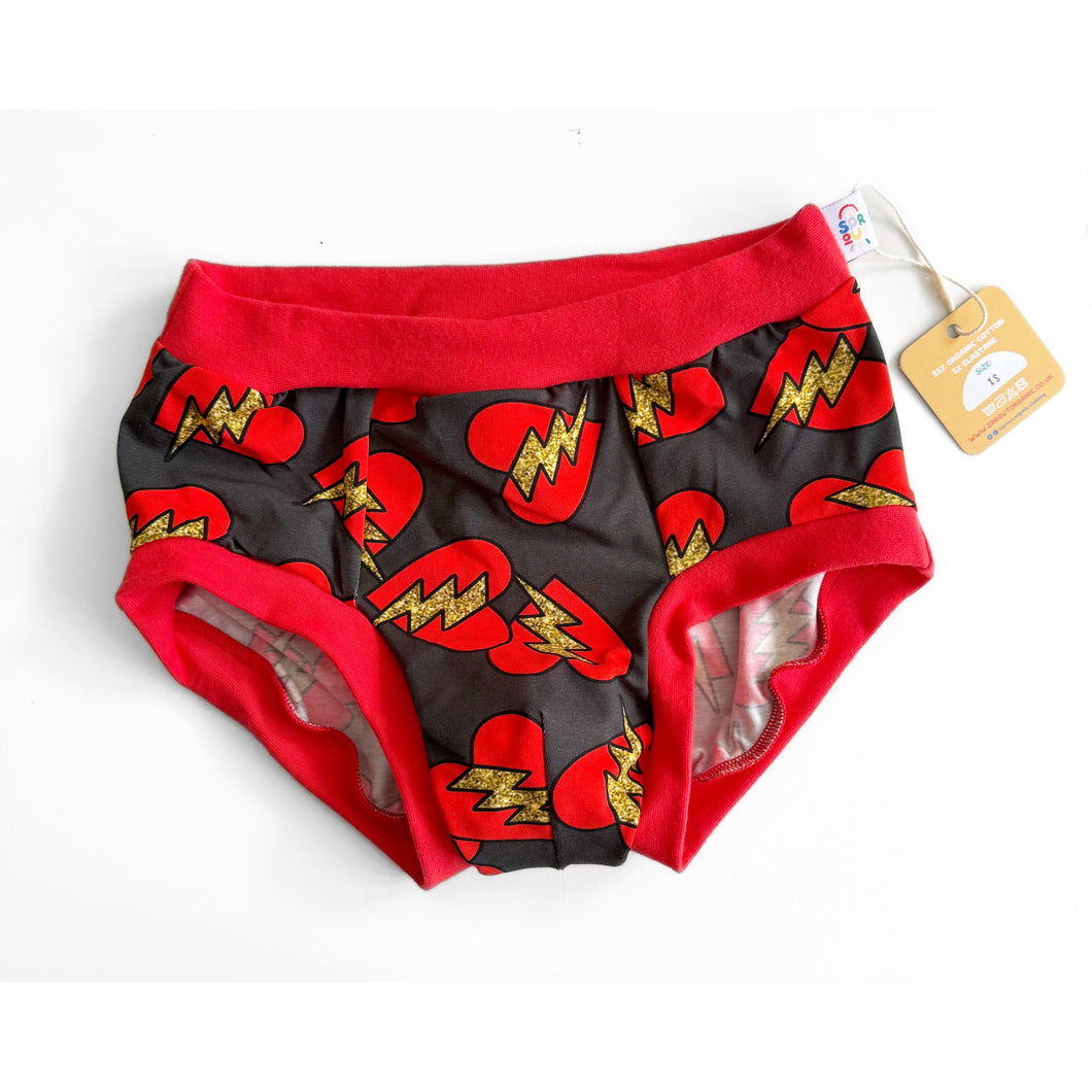 Heart Pouch Fronted Briefs - XS