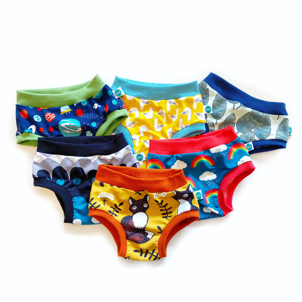 Age 4-5 Children's Unisex Organic Pants - Mixed Pack of 3 | Ethical Kids Underwear