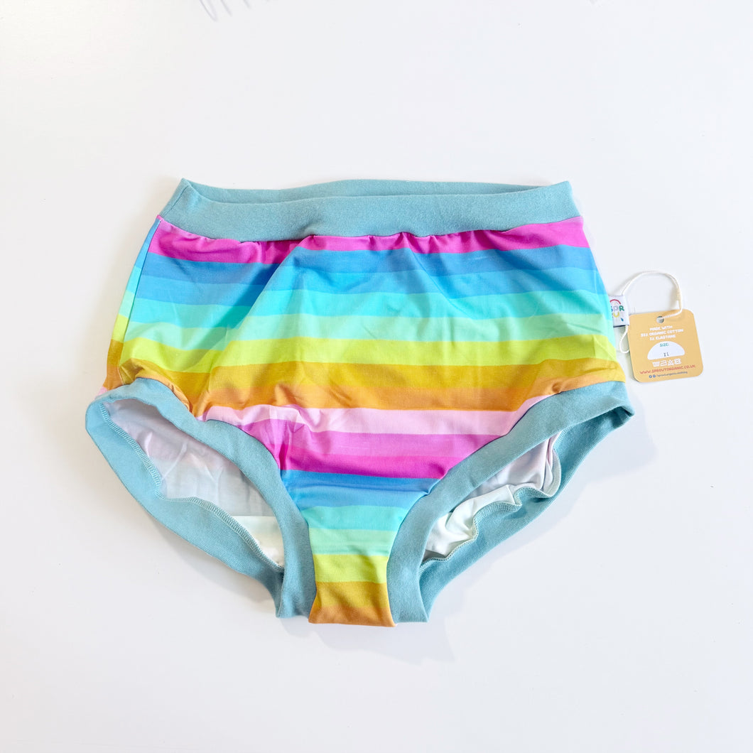 Pastel Stripe High Waisted Knickers - XL