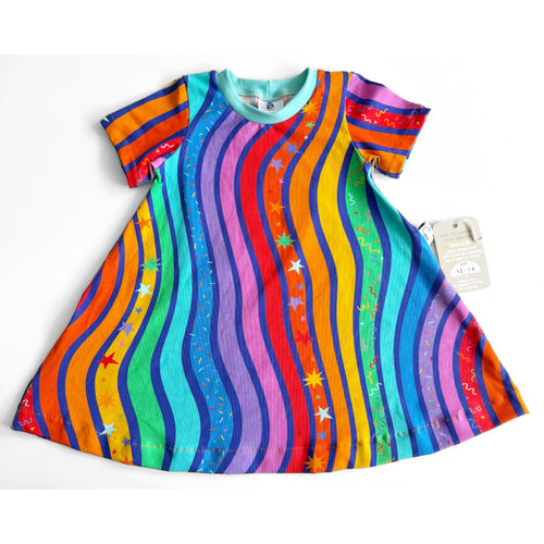 Rainbow Stripe Dress 12-18