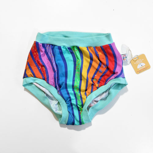 Rainbow Stripe High Waisted Knickers - Medium