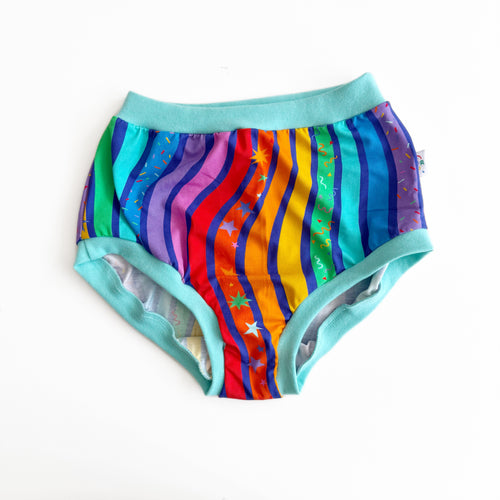 Rainbow Stripe High Waisted Knickers - M