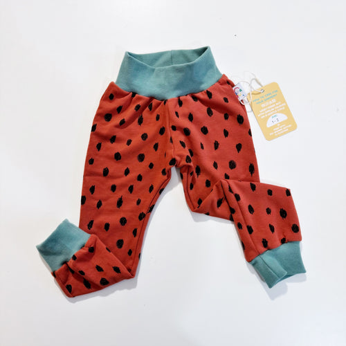 Orange Dotty Fleece Lined Trousers 1-2
