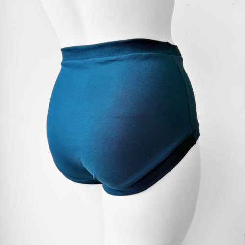 High Waisted Dark Teal Adult Pants | Women's Knickers | Organic Cotton Underwear