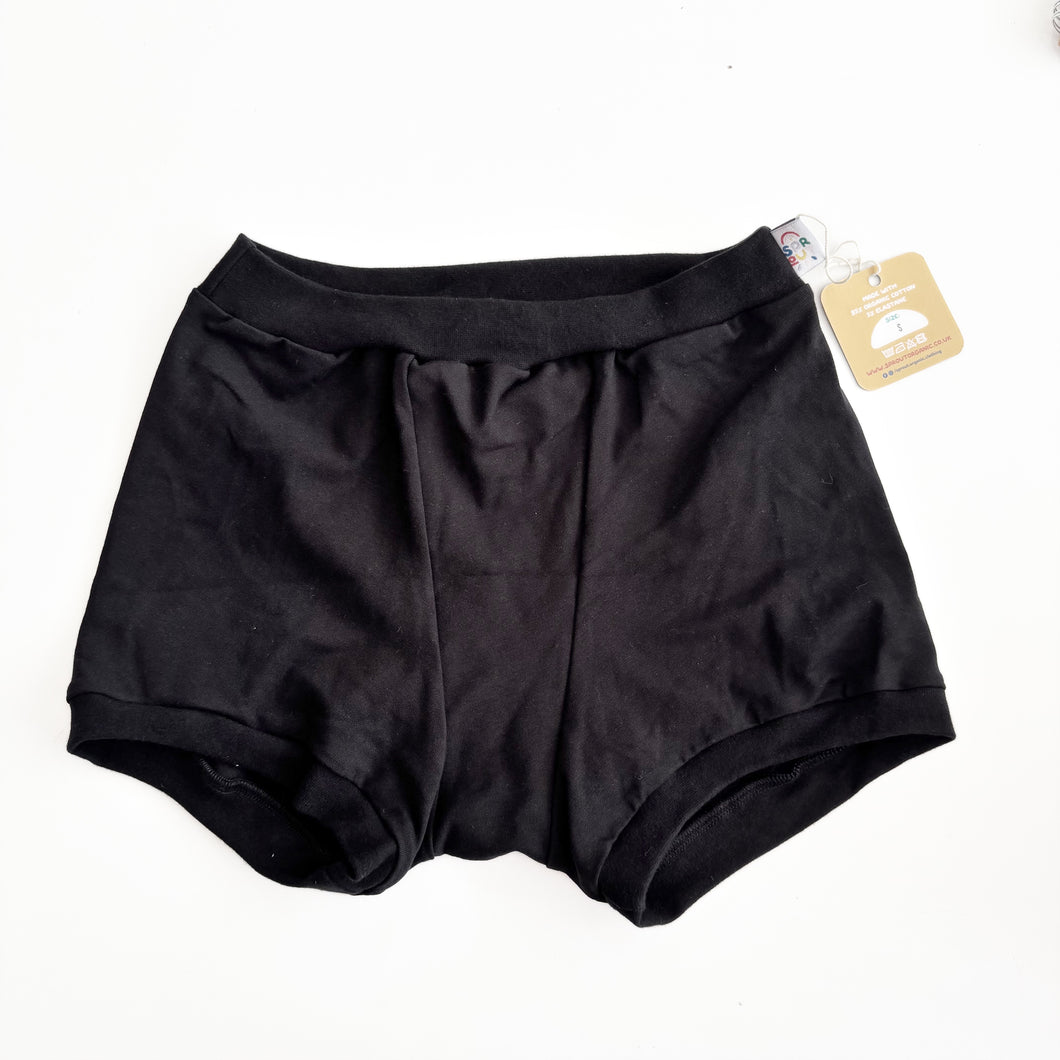 Black Flat Front Boxers - Small