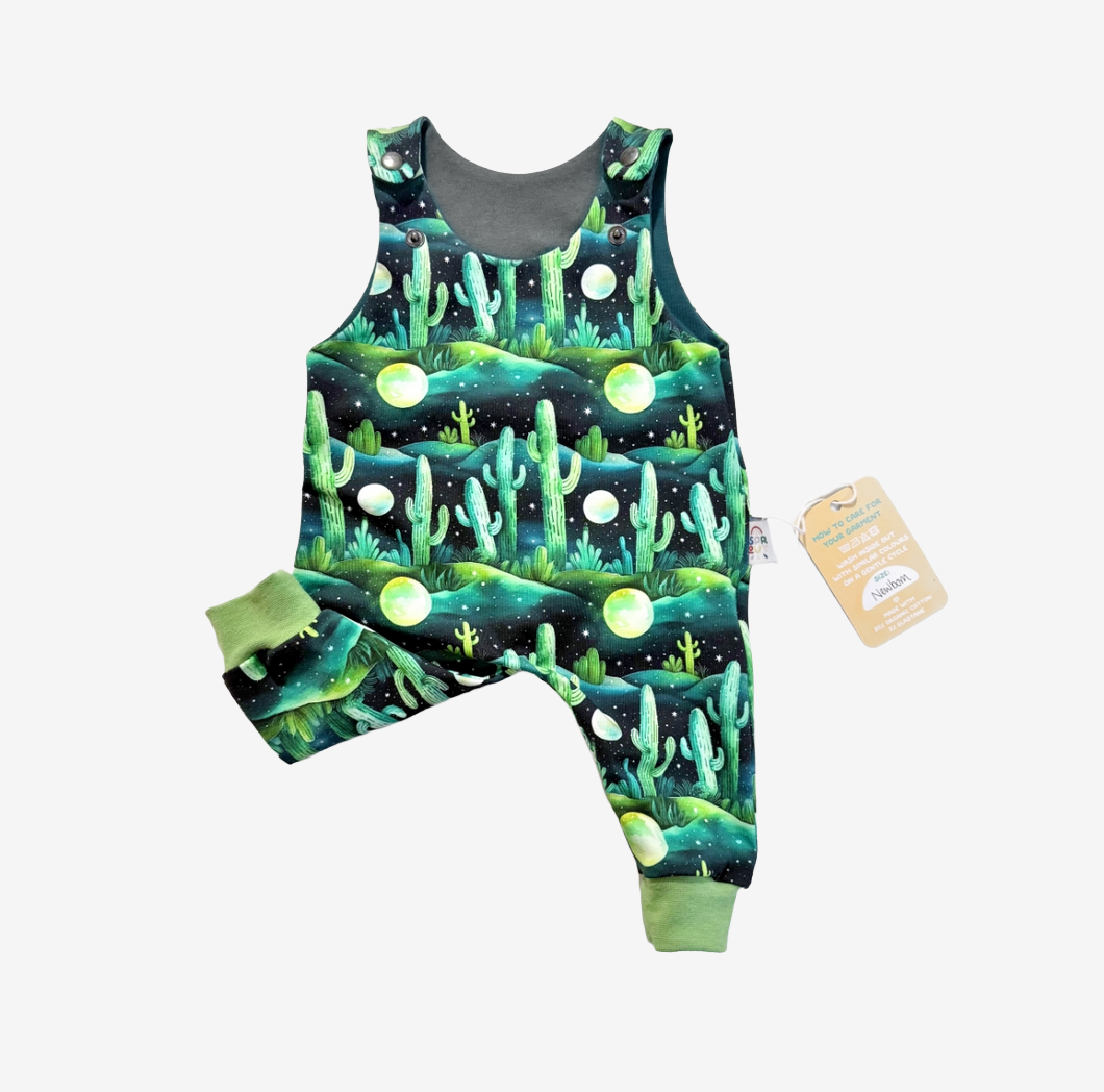 Cactus Dungarees - Newborn