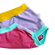 Pastel Colour Block High Waisted Adult Pants | Women's Knickers | Organic Cotton Underwear