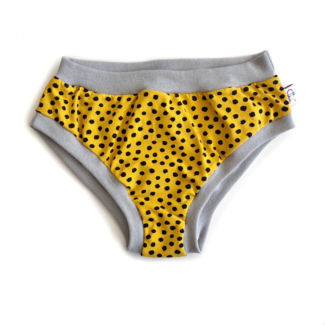 Yellow Dotty Adult Pants | Women's Knickers | Organic Cotton Underwear