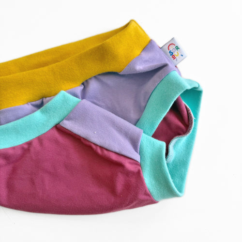 Pastel Colour Block Adult Pants | Women's Knickers | Organic Cotton Underwear