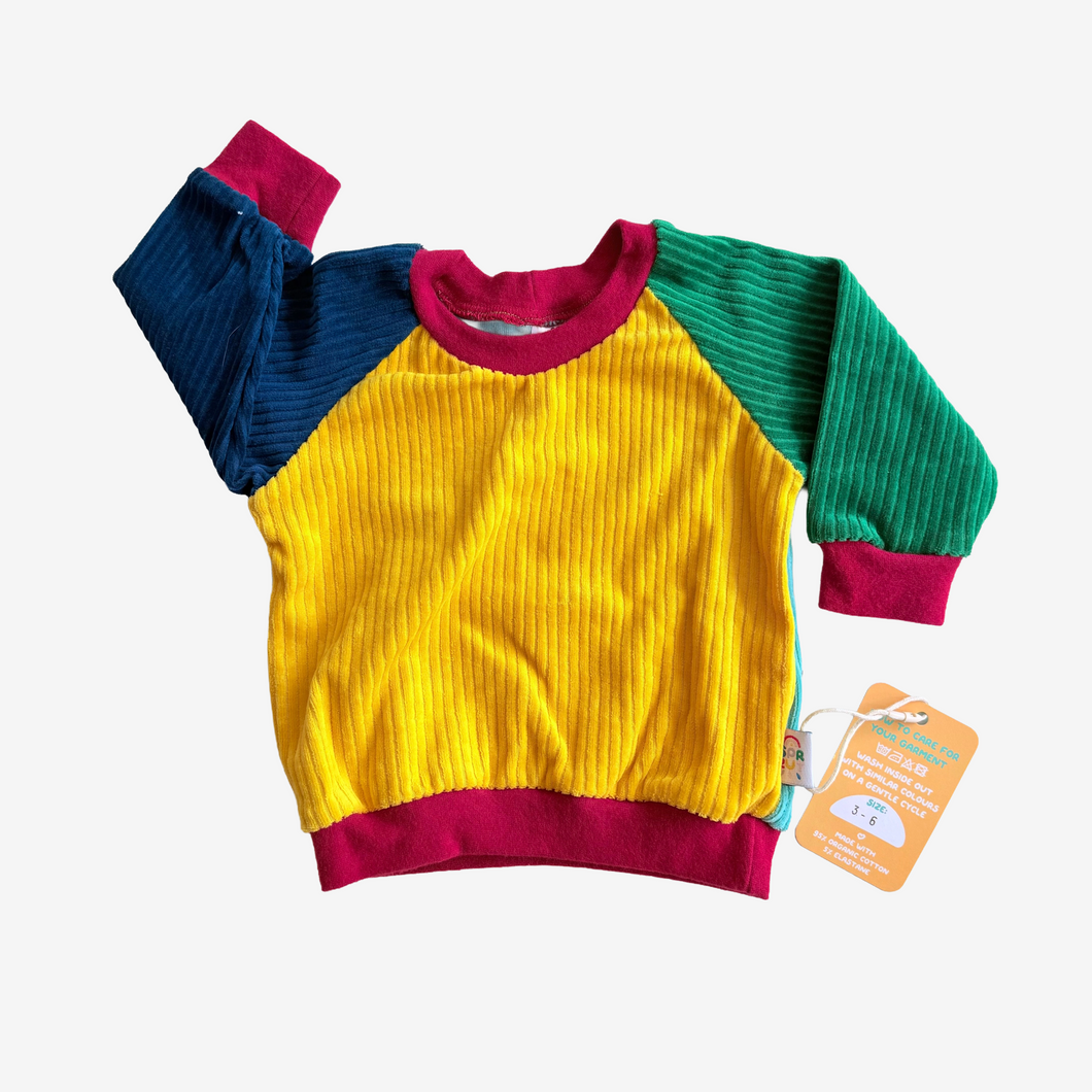 Corduroy Colour Block Top 3-6m