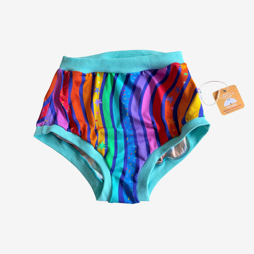 Rainbow Stripe High Waisted Knickers - Medium