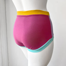 Pastel Colour Block High Waisted Adult Pants | Women's Knickers | Organic Cotton Underwear