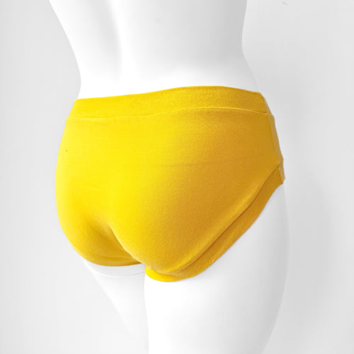 Plain Yellow Adult Pants | Women's Knickers | Organic Cotton Underwear