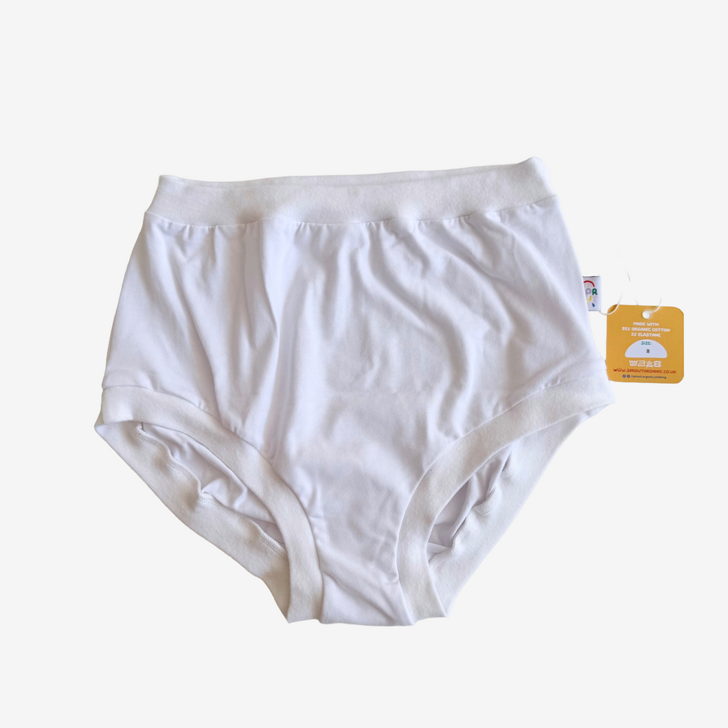 White High Waisted Knickers - Medium