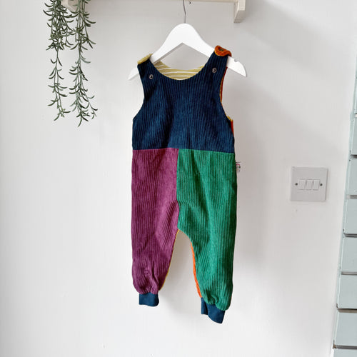 Colour-Block Dungarees 6-12 - Seconds