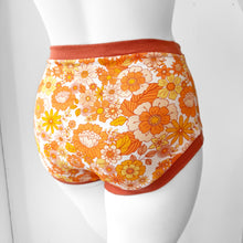 High Waisted Retro Floral Adult Pants | Women's Knickers | Organic Cotton Underwear
