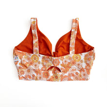 Retro Floral Twist Front Bra
