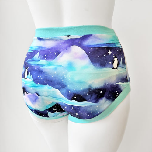 Penguin High Waisted Adult Pants | Women's Knickers | Organic Cotton Underwear