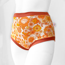 High Waisted Retro Floral Adult Pants | Women's Knickers | Organic Cotton Underwear