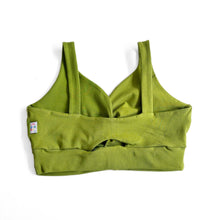 Avocado Green Twist Front Bra
