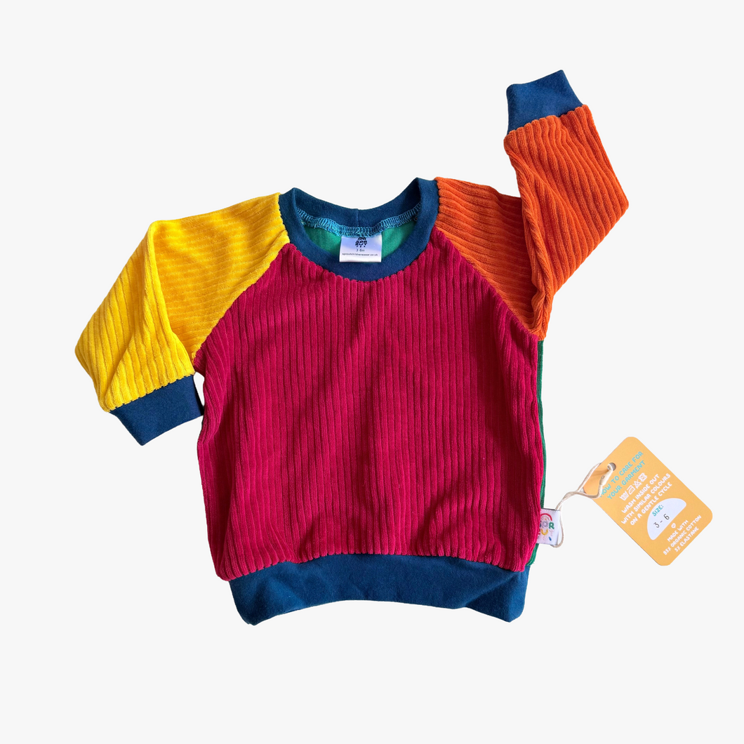 Corduroy Colour Block Top 3-6m