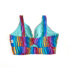Rainbow Stripe Twist Front Bra