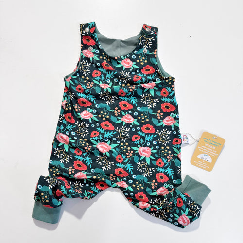 Floral Dungarees 6-12 - Seconds