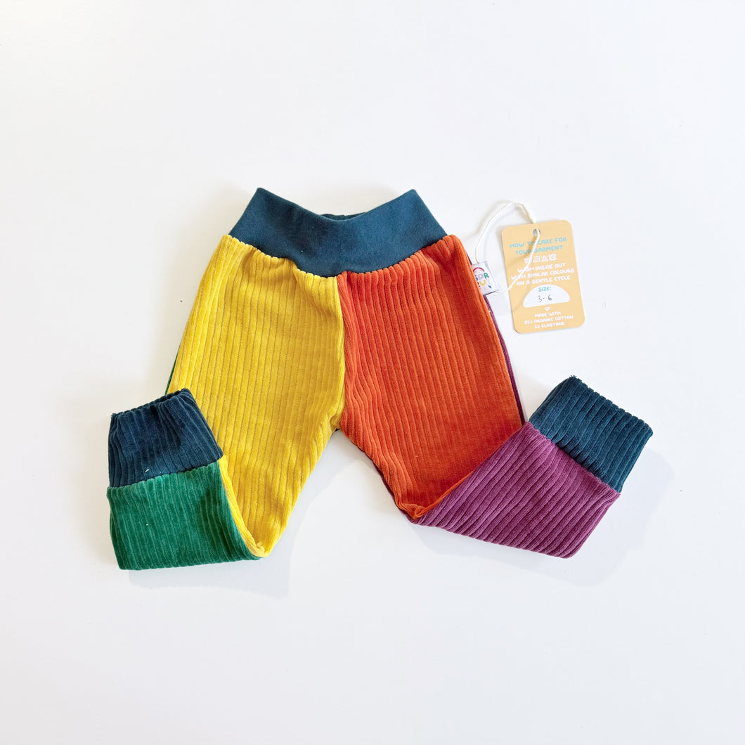 Colour Block Corduroy Trousers 3-6