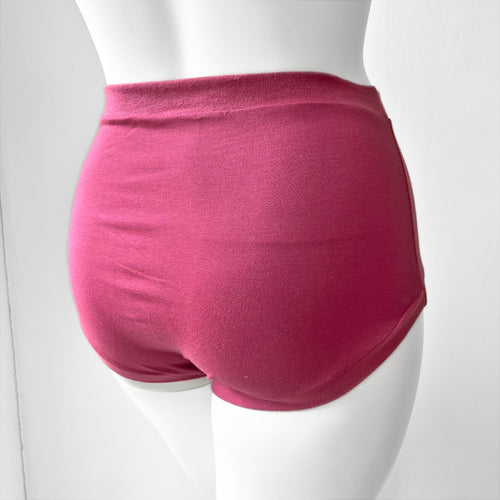 High Waisted Pink Adult Pants | Women's Knickers | Organic Cotton Underwear