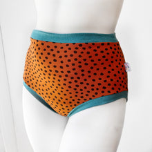 High Waisted Orange Dot Adult Pants | Women's Knickers | Organic Cotton Underwear