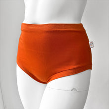 High Waisted Orange Adult Pants | Women's Knickers | Organic Cotton Underwear