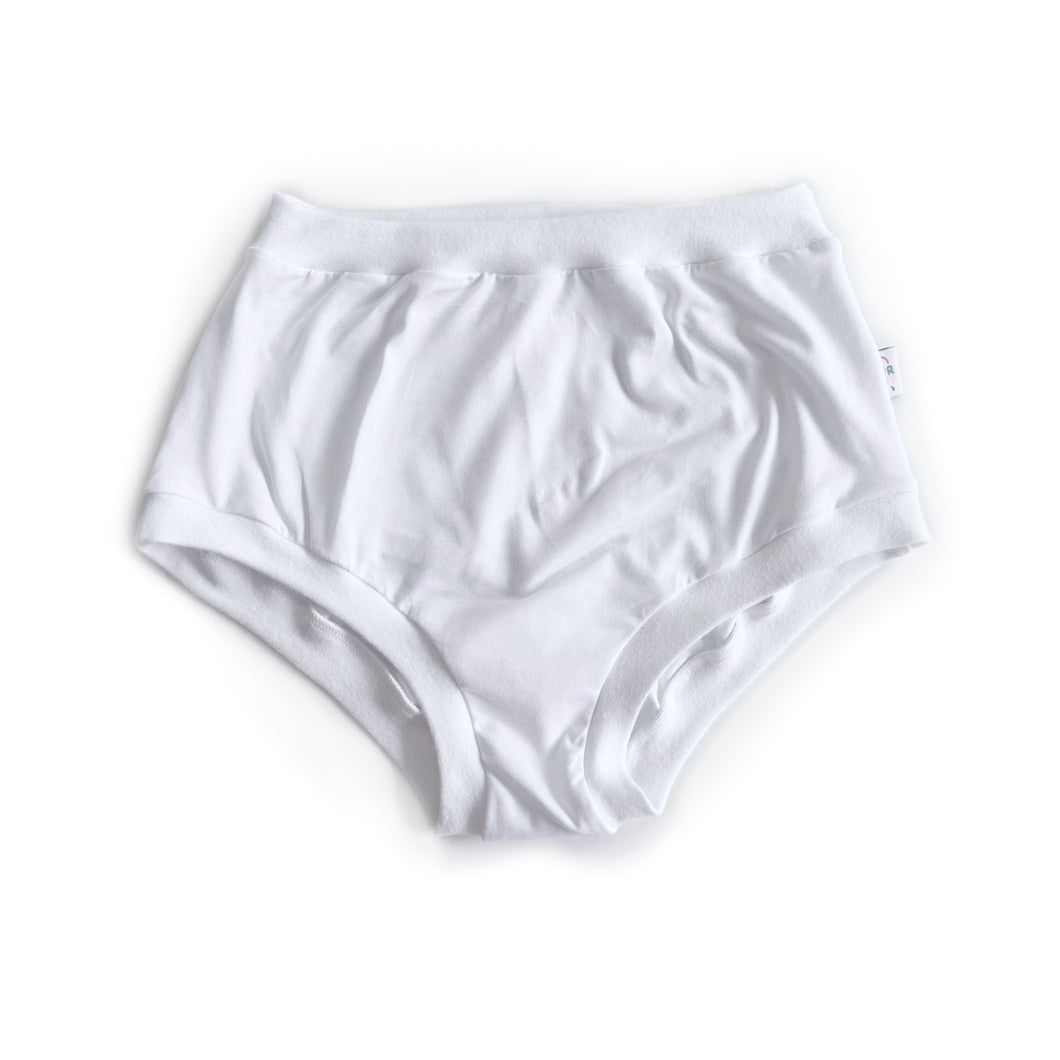 White High Waisted Adult Pants | Women's Knickers | Organic Cotton Underwear
