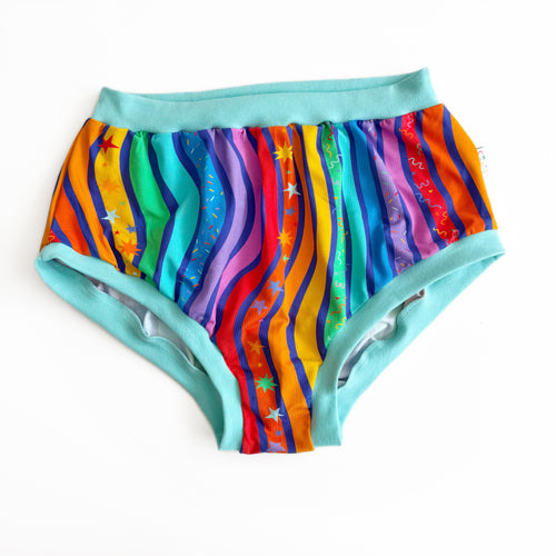 Rainbow Stripe High Waisted Knickers - 3XL