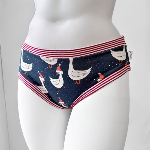Christmas Goose Adult Pants | Women's Knickers | Organic Cotton Underwear