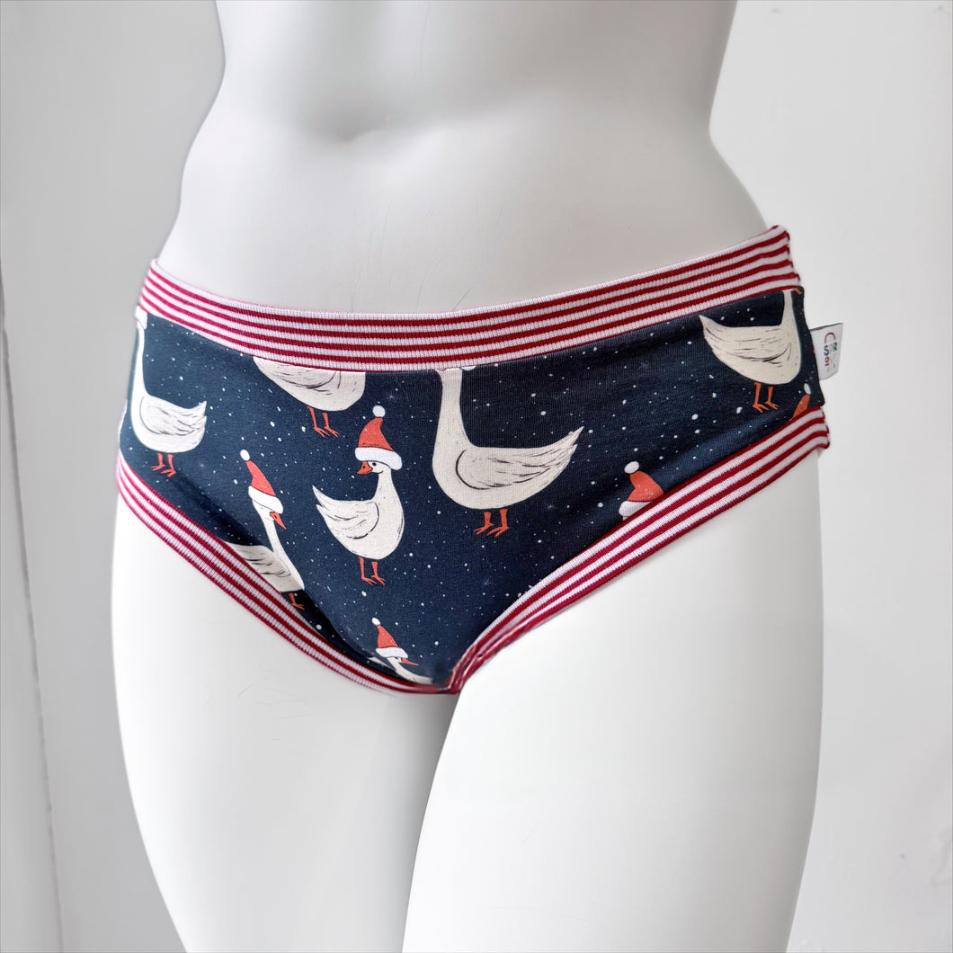 Christmas Goose Adult Pants | Women's Knickers | Organic Cotton Underwear