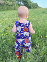 Wolf Organic Dungarees | Kids Unisex Romper | Baby Dungarees