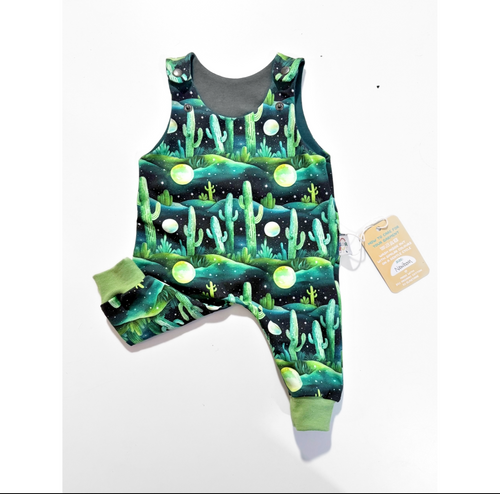 Cactus Dungarees - Newborn