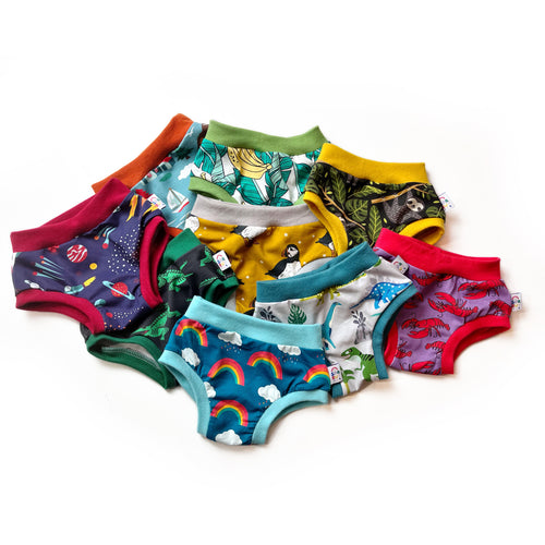 Age 5-6 Children's Unisex Organic Pants - Mixed Pack of 3 | Ethical Kids Underwear