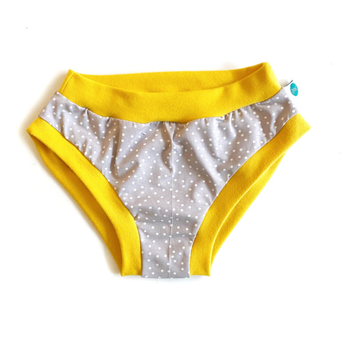 Grey Dotty Adult Pants | Women's Knickers | Organic Cotton Underwear