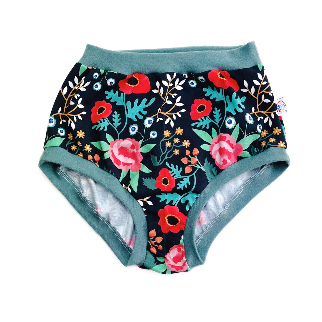 Floral High Waisted Adult Pants, Women's Knickers