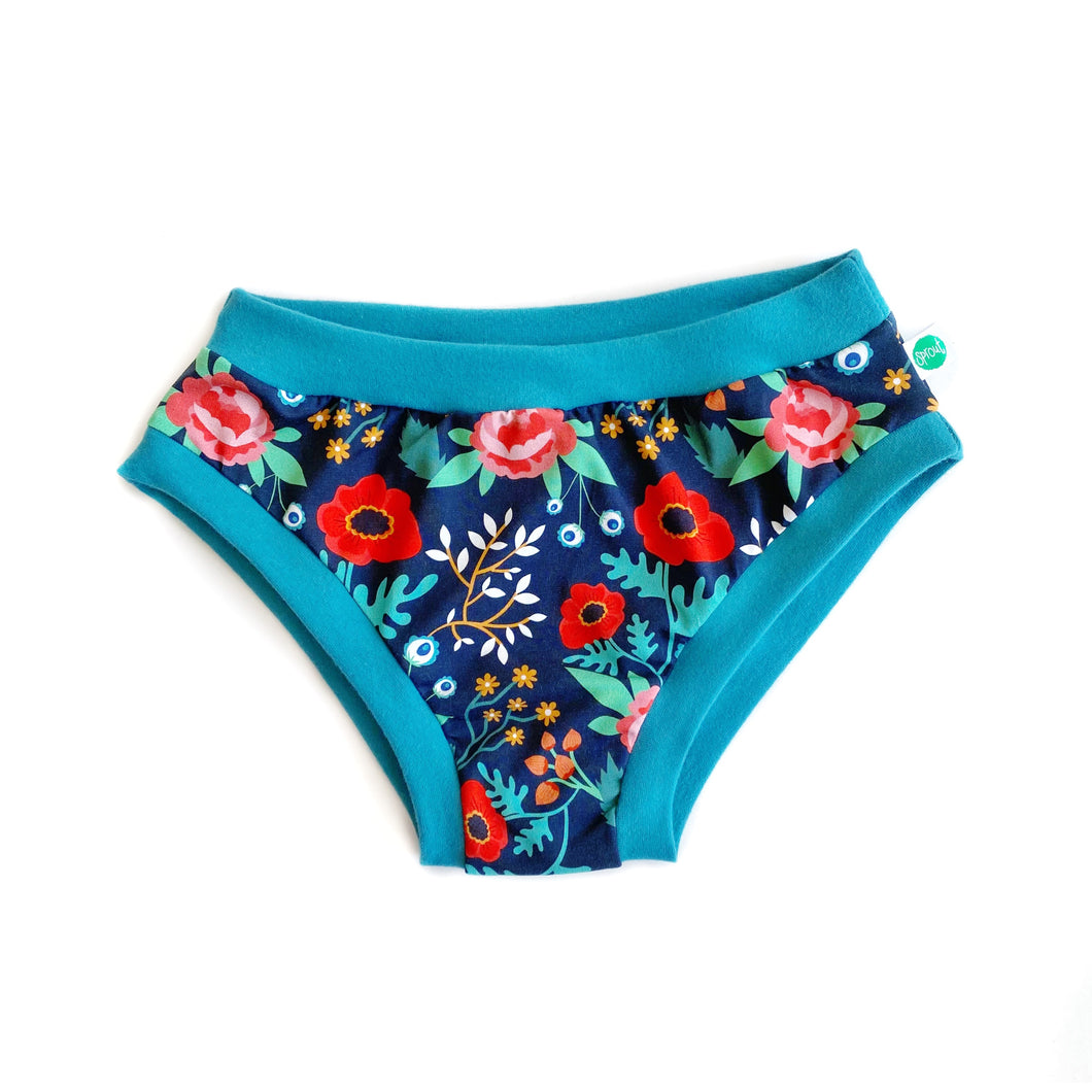 Floral Adult Pants | Women's Knickers | Organic Cotton Underwear