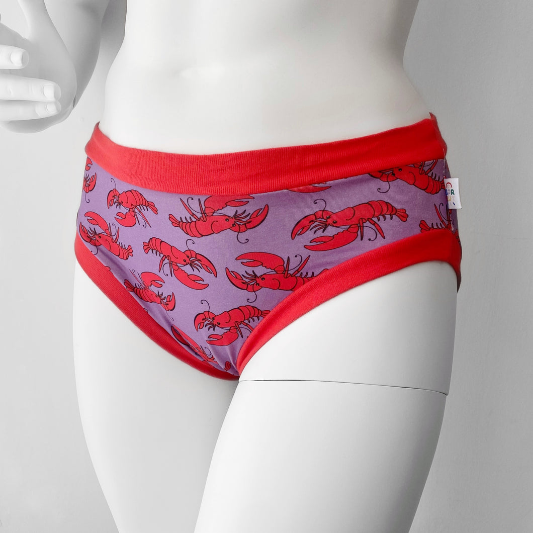 Lobster Adult Pants Women's Knickers Organic Cotton Underwear