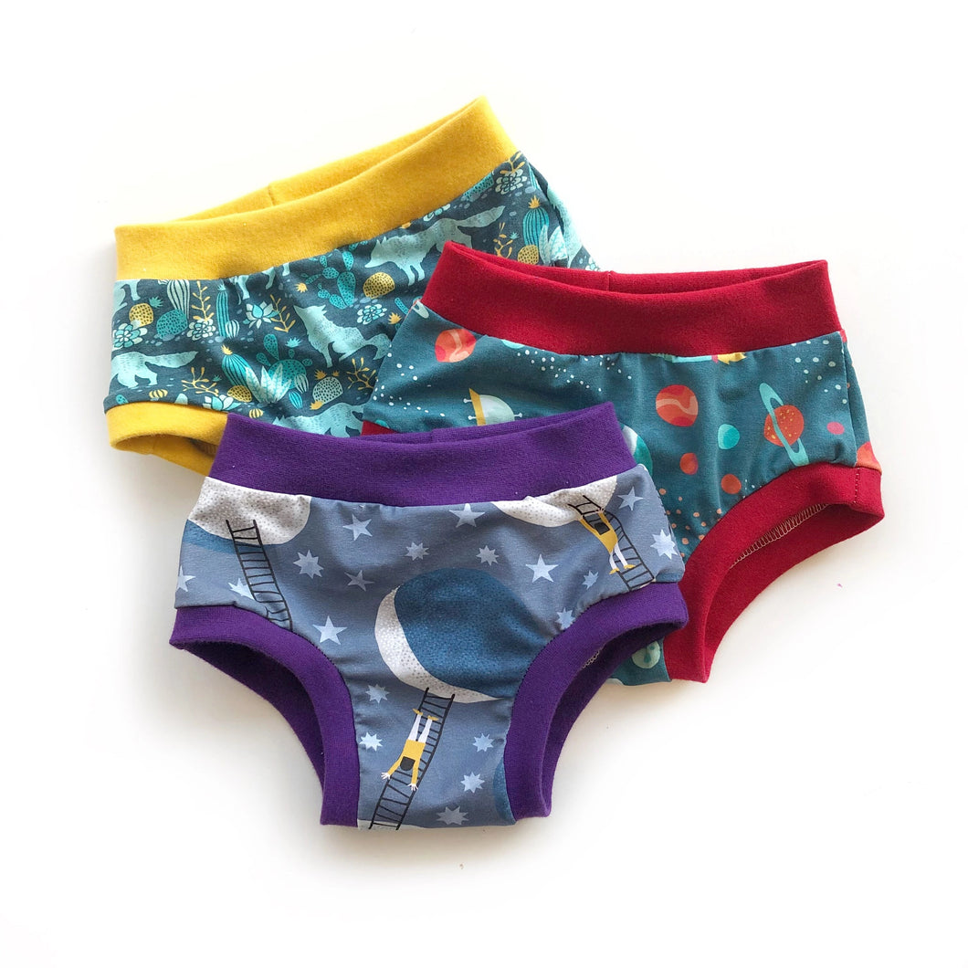 Organic Underwear for Kids, Cat Print Pants, Unisex Toddler Underwear,  Colourful Kids Knickers, Briefs, Handmade in the UK -  Canada
